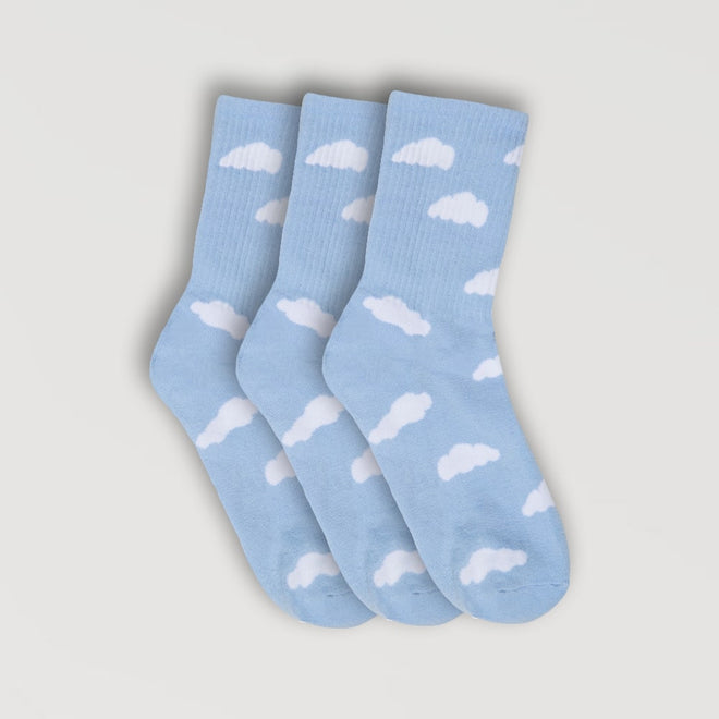 Cloud Slides - 3 Pairs Socks