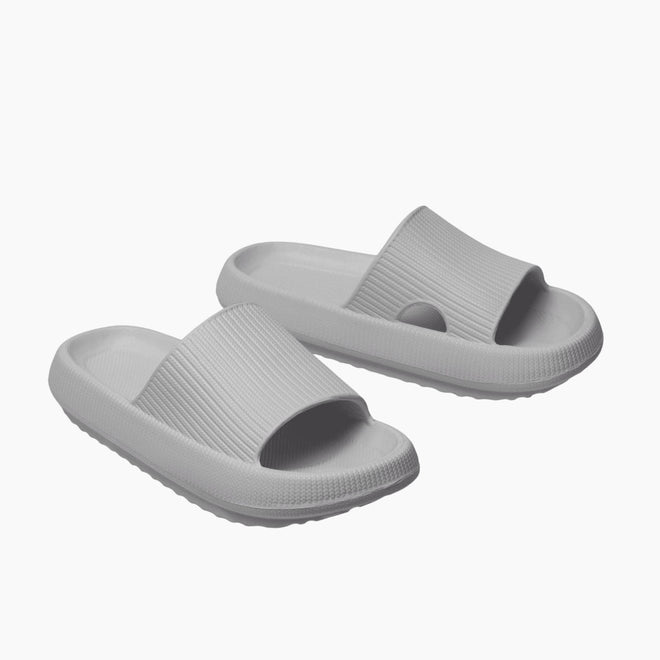 Mens Cushion Slides - Cloud Slides Grey