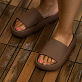 Mens Cushion Slides - Cloud Slides Mocha Brown